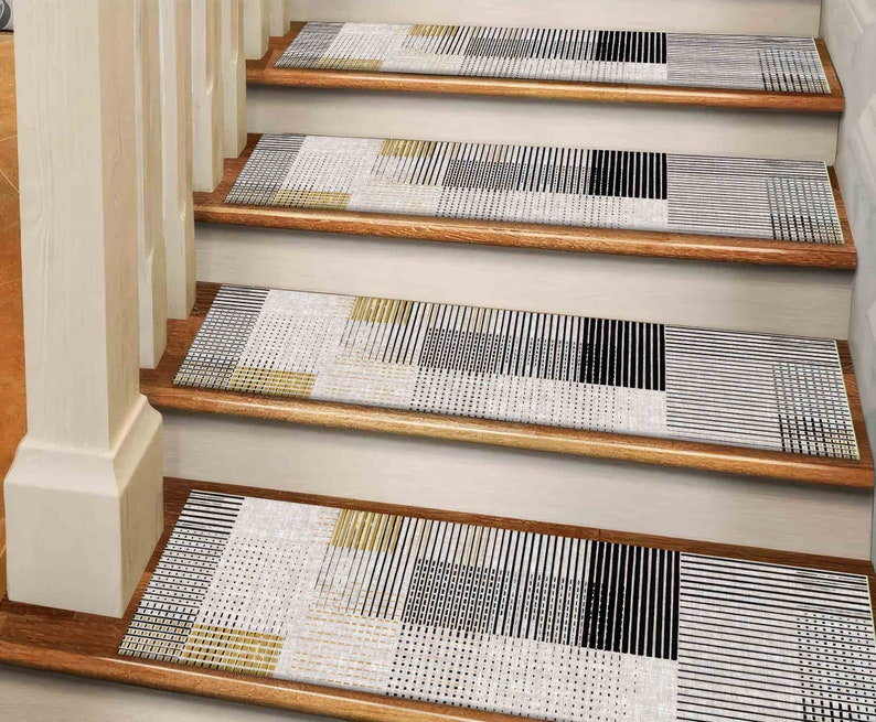 Geometric Pattern Rugs, Trendy Rug, Minimalist Rug, Modern Rugs, Small Rug, Round Rug, Personalized Rug, Popular Rug, Step Rug, Gift For Him image 3