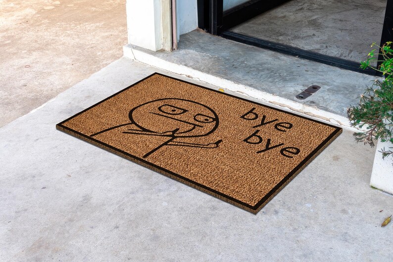 Goodbye Mat Coco Door Mat, Funny Door Mat, Bye Bye Rugs, Coco Doormat, Personalized ...