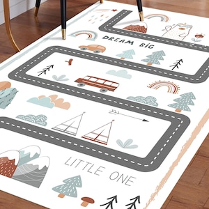 Kids Traffic Rugs, Kids City Rugs, Road Rugs, Children Rug, Pattern Rug, Decorative Rug, Car Mat, Step Rug, Thick Rug, Boy Room Rug,