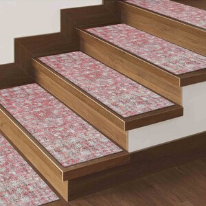 Stair Step Rug, Red Rug, Kilim Design Rugs, Ethnic Pattern Rug, Modern Rug, Cool Rug, Custom Rug, Stair Mat, Gift For Him, Stair Treads Rug,