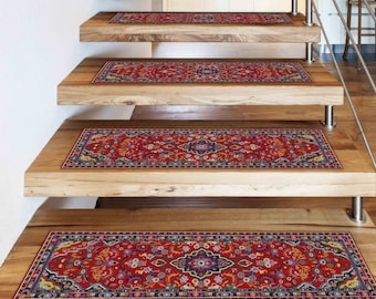 Soft Tones Rugs, Red Rugs, Oushak Rug, Stair Decor Rug, Turkish Rug, Washable Stair Rug, Easy To Clean Rug, Popular Rug, Stair Treads Rug,