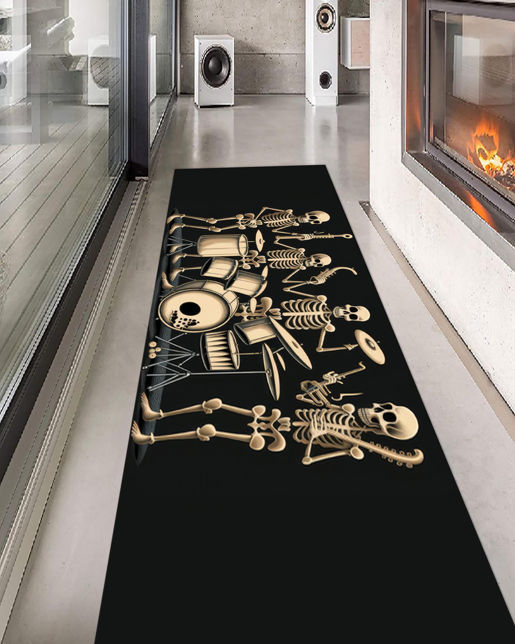 Skeleton Welcome Rug Skeleton Rugs, Abstract Rugs, Skull Rug, Music Rug, Modern Rug ...