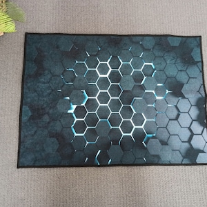 Living Room Rug, Geometric Rug, Modern Rug, Custom Rug, Contemporary Rugs, 3d Effect Black Geometric Shapes Rugs, Cute Rug, Black Rug,