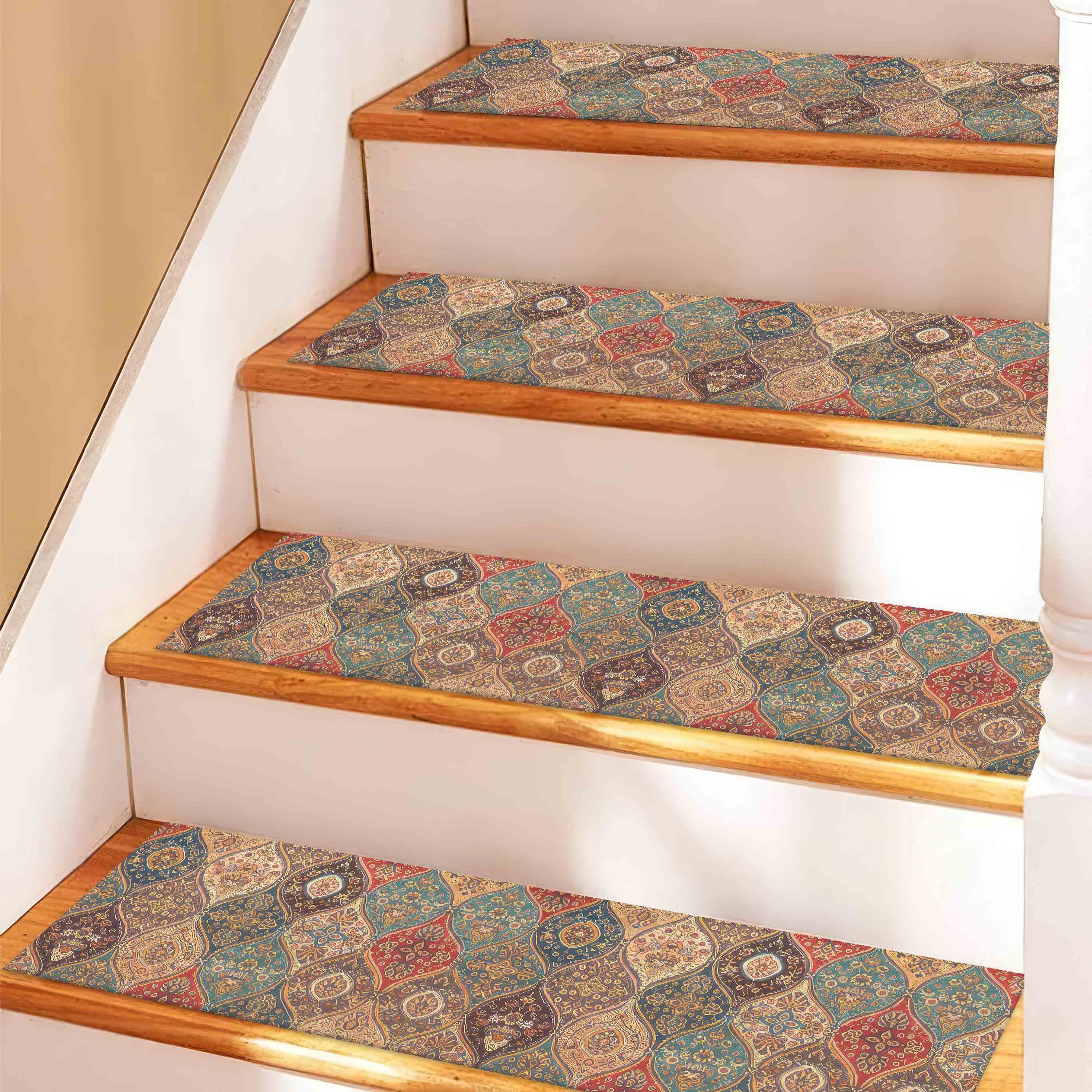 Short Rug For Step Ethnic Pattern Rug, Red Rugs, Kilim Design Rugs, Modern Rugs, Machine ...