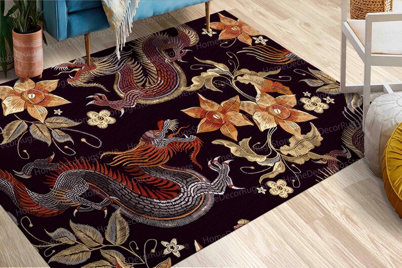 Japanese Pattern Rug Background Modern Rugs, Japanese Pattern Rug, Myth Dragon Rugs, Car Mat Rugs ...