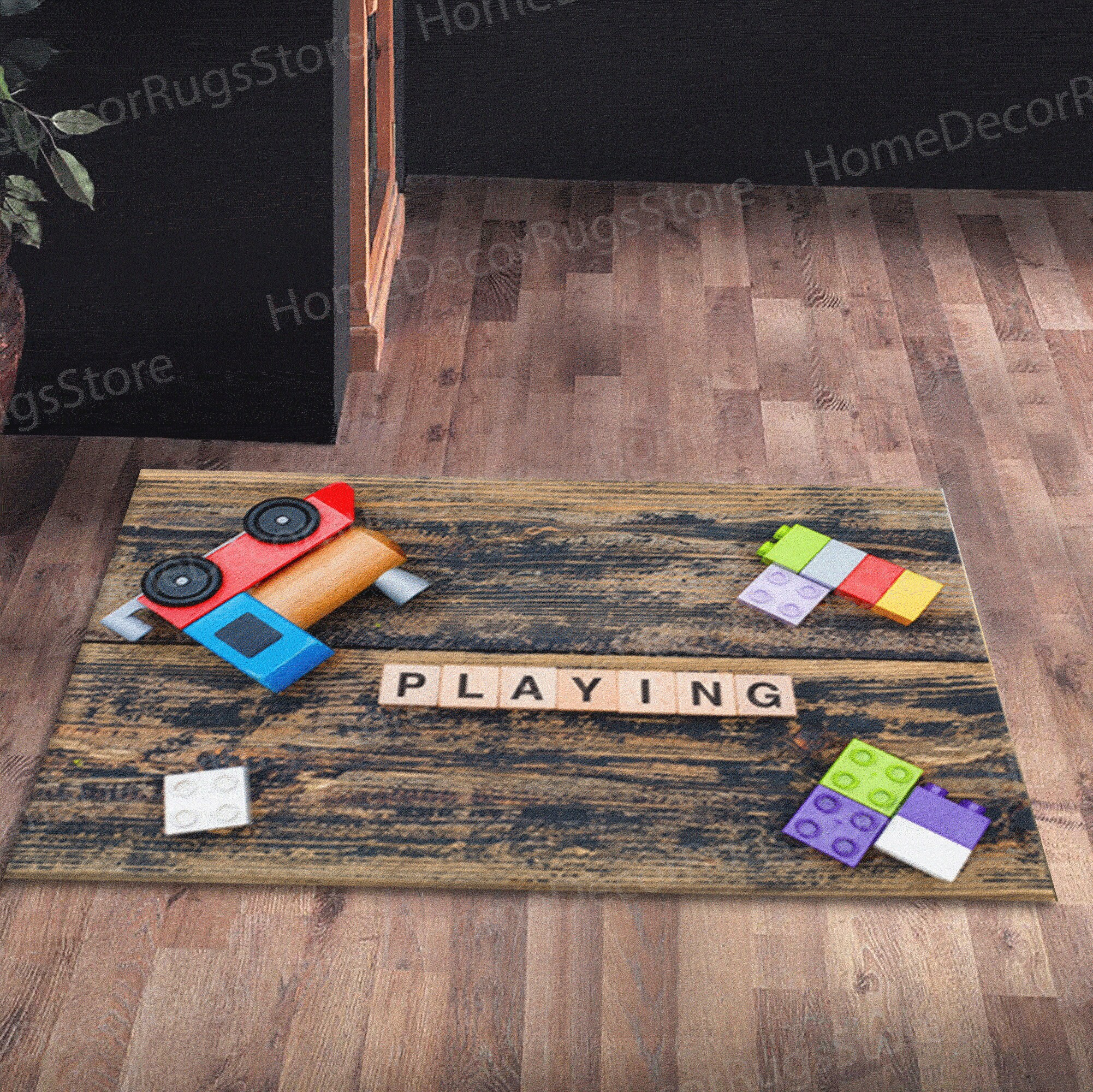 Boy Room Rug, Playing Rug, Train Rugs, Children Rug, Easy to Clean Rug ...