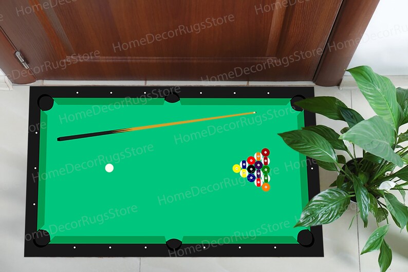 Billiards Rug, Game Room Rug, Billiards Club Rugs, Motivational Rug ...