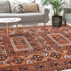 Brown Kilim Pattern Rugs, Black Rugs, Geometric Pattern Rugs, Luxury Rugs, Turkish Rug, Gift For Her, Brown Rug, Customs Rug, Indoor Rug,