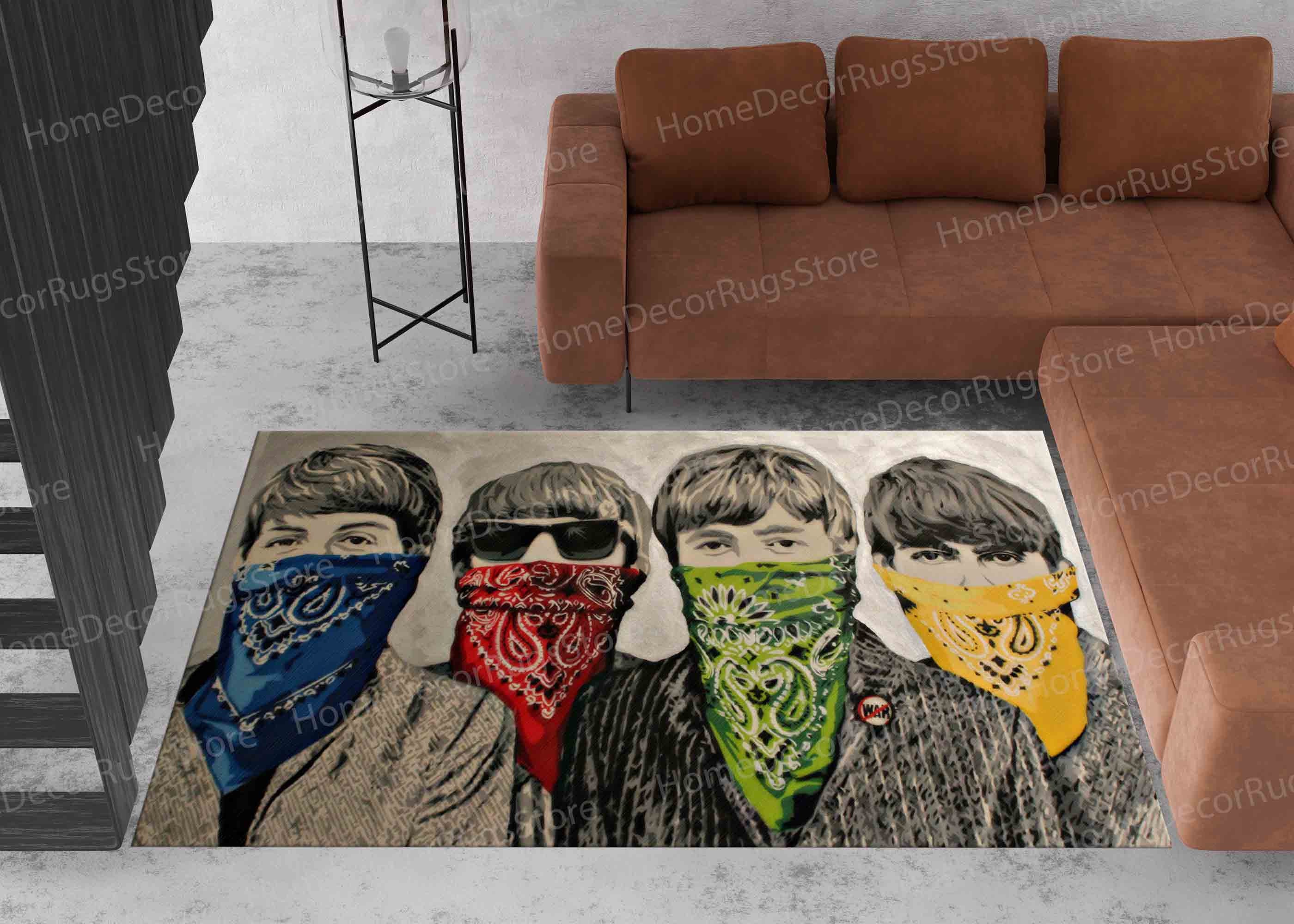 Banksy Bandanas Rugs, Banksy Graffiti Rug, Entry Rug, Gift Rugs, Easy ...