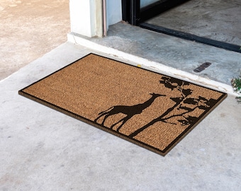 Giraffe Doormat, Custom Doormat, Gift For The Home, Coco Door Mat, Coir Door Mat, Home Decor, Farmhouse Decor, Modern Door Mat, Custom Rug,