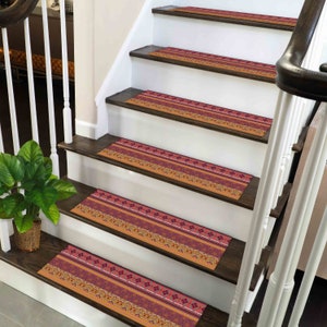 Step Rug, Kilim Design Rug, Aztec Rug, Ethnic Pattern Rug, Modern Rug, Door Mat, Stair Rug, Printeds Rug, Easy To Clean Rug, Colorful Rug,