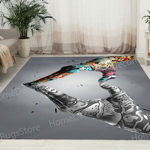 Hand Love Rug, Personalized Gifts Rugs, Love Graffiti Rugs, Love Hand Graffiti Rugs, Graffiti Rug, Step Rug, Area Rugs, Stair Rugs,