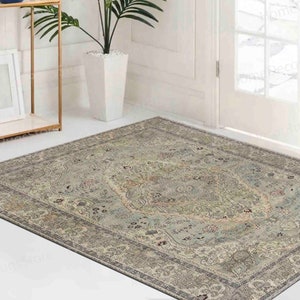 Green Rug, Salon Rugs, Gift For The Home Rug, Gift For Him Rug, Antique Decor Rug, Luxury Rugs, Rug, Bedroom Rug, Indoor Rugs, Turkish Rug, image 4