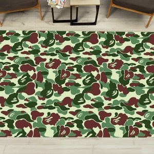 Abstract Pattern Rug, Green Rug, Pattern Rugs, Modern Rug, Step Rug, Brown Rug, Customs Rug, Corridor Rug, Salon Decor Rug, Leopard Rug,