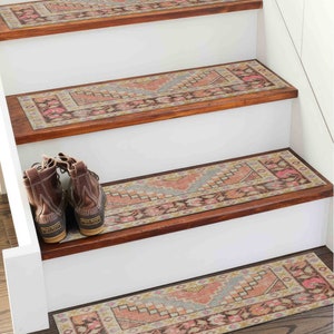 Stair Step Rug, Kilim Design Rug, Soft Tones Rug, Boho Rug, Modern Rug, Decorative Rug, Non-Slip Carpet, Cool Rug, Pattern Rug, Non Slip Rug