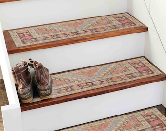 Stair Step Rug, Kilim Design Rug, Soft Tones Rug, Boho Rug, Modern Rug, Decorative Rug, Non-Slip Carpet, Cool Rug, Pattern Rug, Non Slip Rug