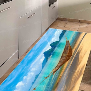 Landscape Rugs, Soft Rug, Beach View Rugs, Car Mat Rugs, Salon Rug, Beach Rug, Tropical Scenery Rug, Kitchen Rug, Entryway Rugs, Home Decor,