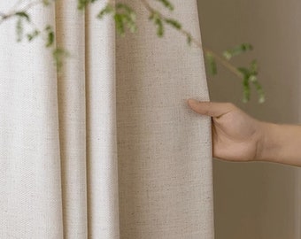 Suxin Linen Curtain, 8 Colors, Semi Blackout Curtain, Natural Linen Curtain, Custom Curtain, Livingroom Curtain, Extra Long Curtain, 1PC