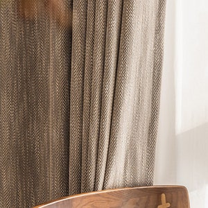 Coffey Semi-Blackout Curtain, 8 Colors, Room Darkening Curtain, Thermal Curtain, Linen Drape, Custom Curtain for Livingroom and Bedroom, 1PC