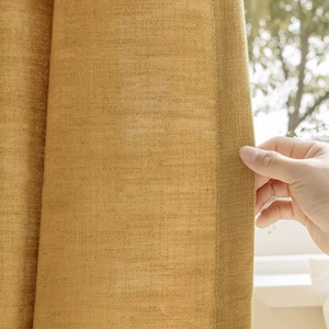 Rumoo Linen Curtain, 6 Colors, Semi- Blackout Curtain for Bedroom Livingroom, Thermal Curtain, Custom Curtain, Extra Long Curtain Panel, 1PC