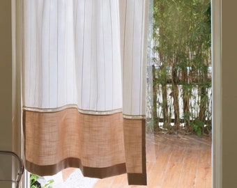 Amber Door Curtain, Two Tone Noren Drapes, Door Curtain, Long Noren, Room Dividers Doorway Curtain, Rod Pocket Curtain, Cafe Curtain, 1PC