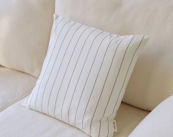 Osborn Linen Pillow, Stripe Linen Cotton Pillow, Decorative Pillow Case, Throw Pillow Cover, Cushion & Cushion Cover, Home Decoration