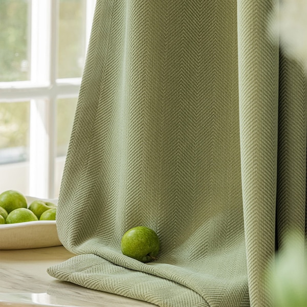 Shona Blackout Curtain, 4 Colors, Room Darkening Curtain, Thermal Curtain, Custom Curtain Panel, Curtain for Bedroom and Living Room, 1PC