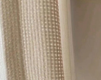 Ellenor Cotton Curtain, Natural Curtain, Custom Curtain Panel, Sheer Curtain, Livingroom Curtain, Door Curtain, Extra Long Curtain, 1PC