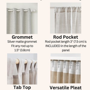 eyelet curtains
grommet curtains
rod pocket curtains
tab top curtains
versatile pleat curtains
pinch pleat curtains
pencil pleat curtains
pleated curtains
back tab curtains
tie curtains