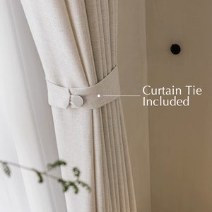 Suxin Linen Curtain, 8 Colors, Semi Blackout Curtain, Natural Linen Curtain, Custom Curtain, Livingroom Curtain, Extra Long Curtain, 1PC image 4