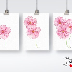 Affiche Tirage Fine-Art - Flowers By So. Triptyque
