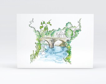 Printed Postcard - Le Pont du Cabouillet