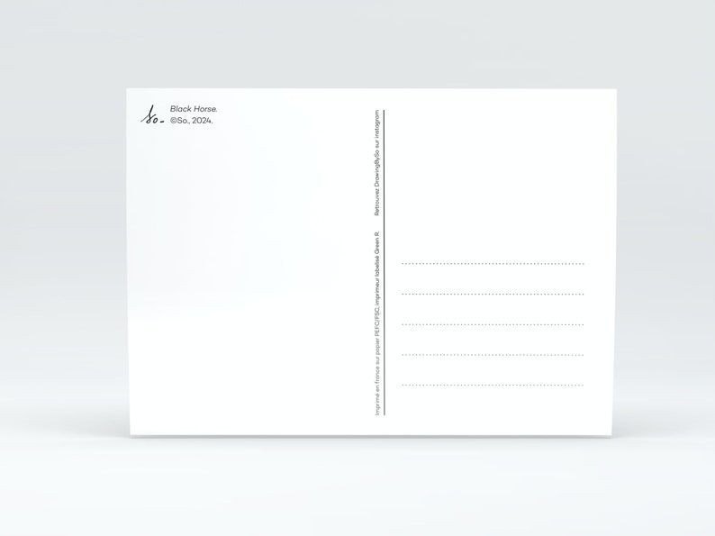 Carte Postale - Black Horse image 2