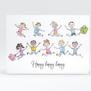 Carte Postale Imprimée - Happy Happy Happy