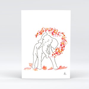 Carte Postale Imprimée - Elephant Leaves