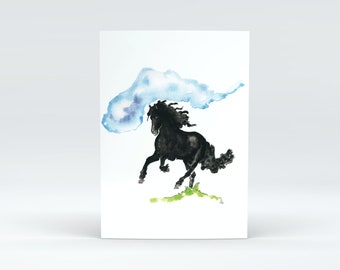 Carte Postale - Black Horse