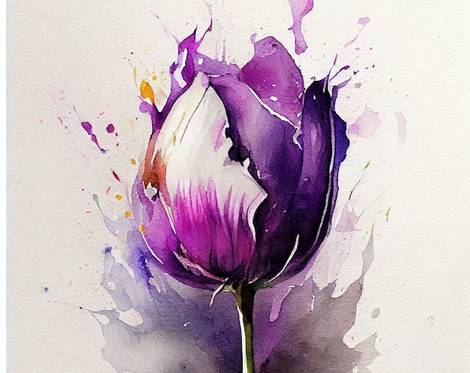 Buy White Lotus - Flower Art Print - Botanical Watercolors Illustration ...