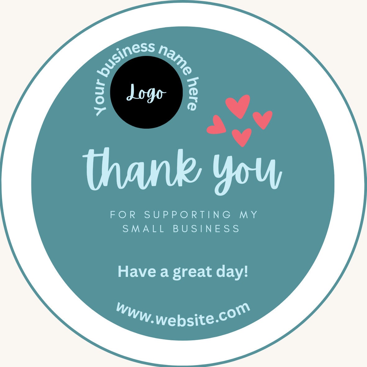EDITABLE DIGITAL Thank You Label, Digital Templates, Digital File ...