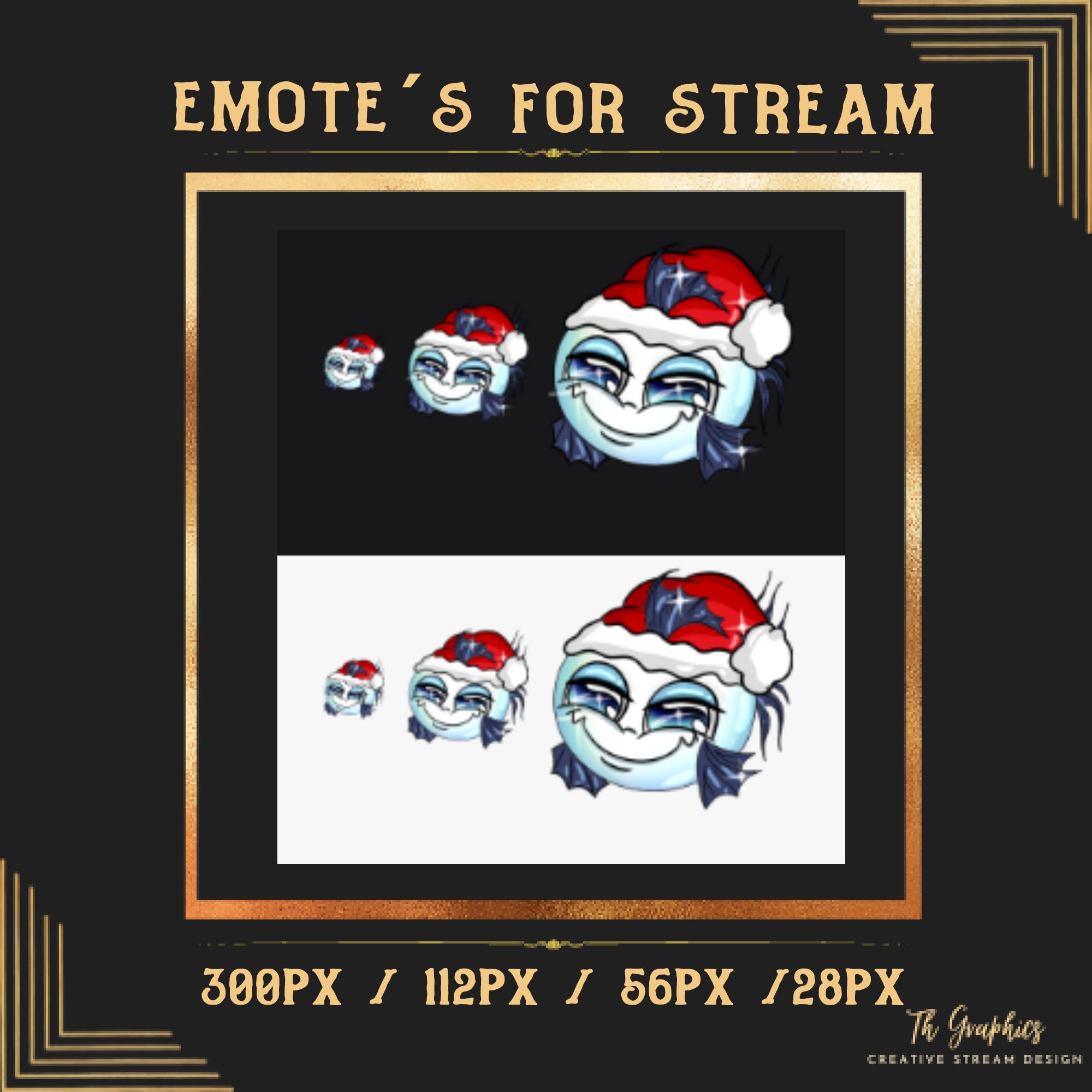 Discord Fish Cute Fish Emoji Christmas Emote Etsy