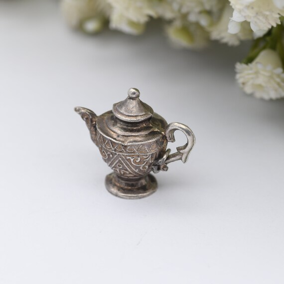 Vintage Teapot Charm Pendant - Antique Style Orna… - image 4