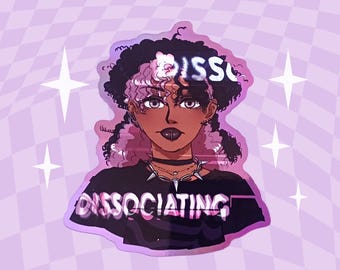 Holografische sticker Dissociatie | Dissociatie | PTSS | trauma | Mentale gezondheid |