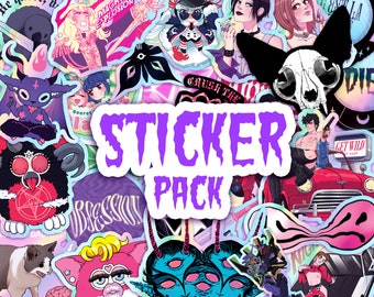 Pack d&#39;autocollants par 3, par 5 ou par 10 au choix | réduction sur les stickers | designs multiples | Holographic | Glitter