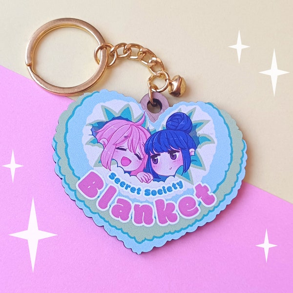 Yuru Camp wooden keychain | Laid-Back Camp | In the Great Air | Secret Society BLANKET | NadeRin | Nadeshiko Kagamihara | Shima Rin