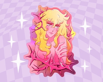 Oscar François de Jarjayes Holographic Sticker | The Rose of Versailles | Lady Oscar | Thorns | Anime | Manga |