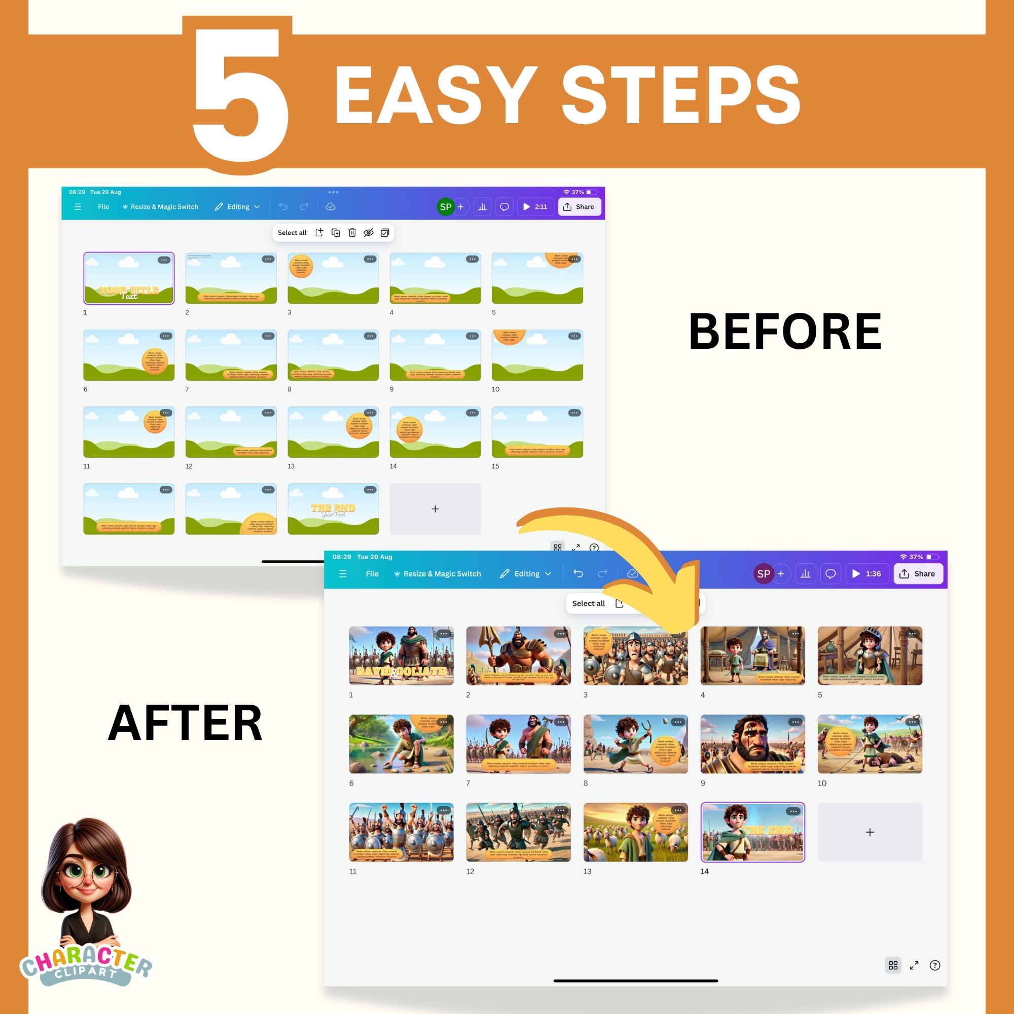 Easy Customizable Faceless Animated Video Templates for Canva | 132 Blank Customizable ...