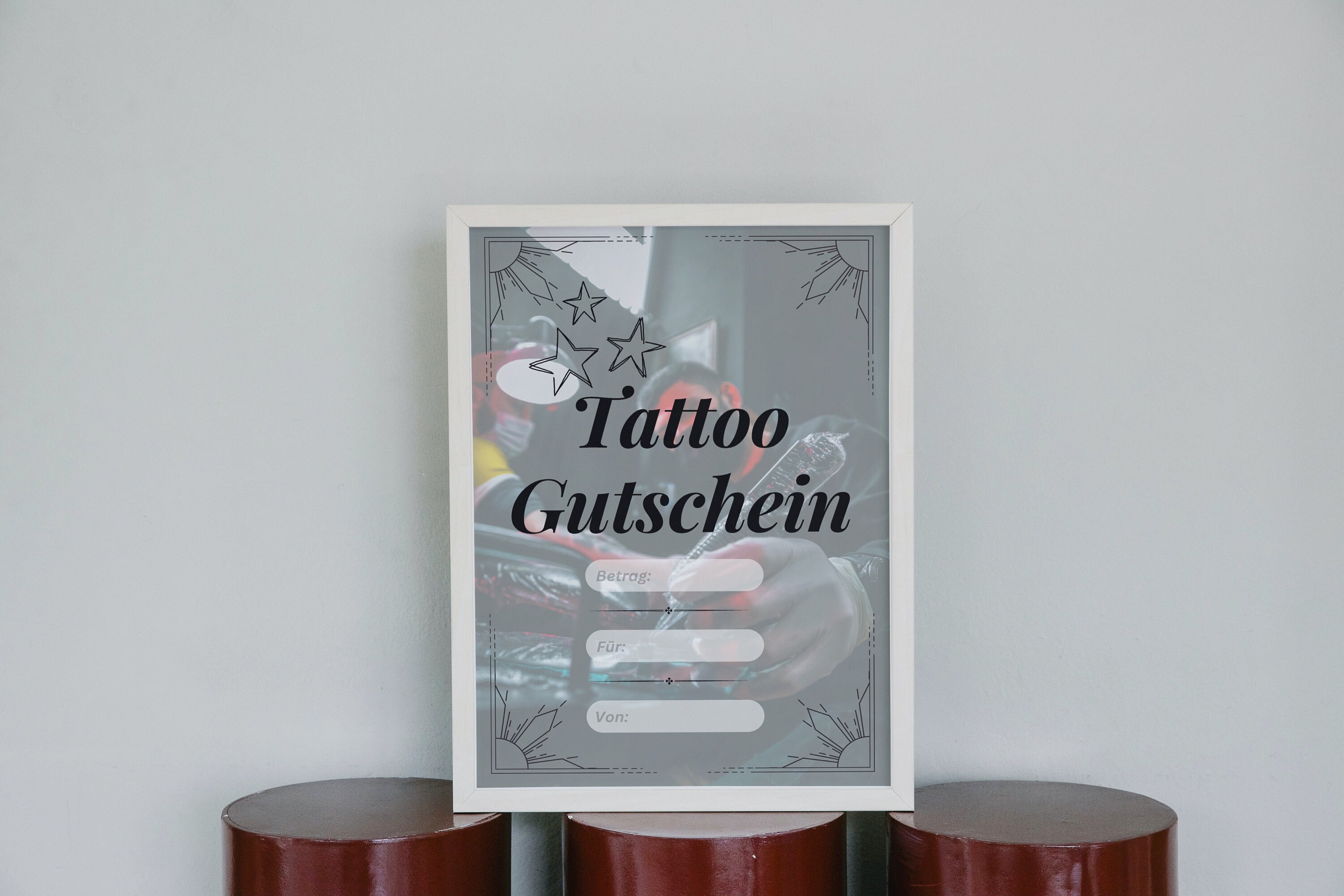 Ausdrucken Kostenlos Gutschein Vorlage Tattoo Gutschein Selber Machen Digitaler Tattoo Gutschein zum Download Vorlage zum Ausdrucken