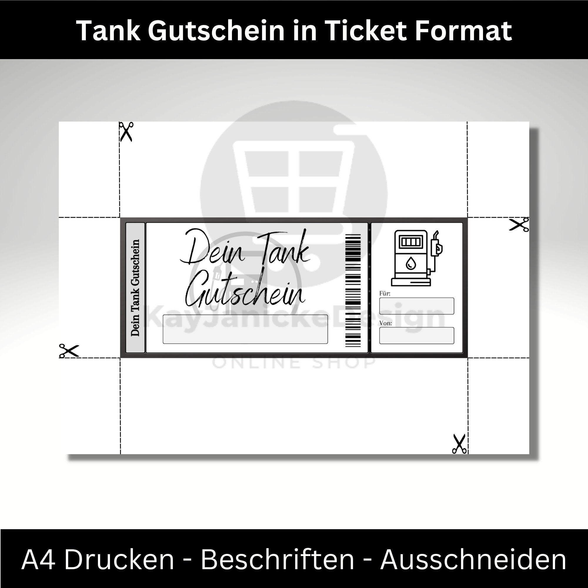 Tankgutschein Vorlage Digitaler Download Zum Tanken. Zum Etsy