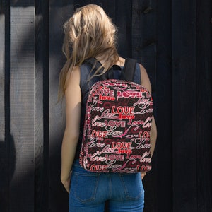 Sac à dos Love Print Taille Moyenne