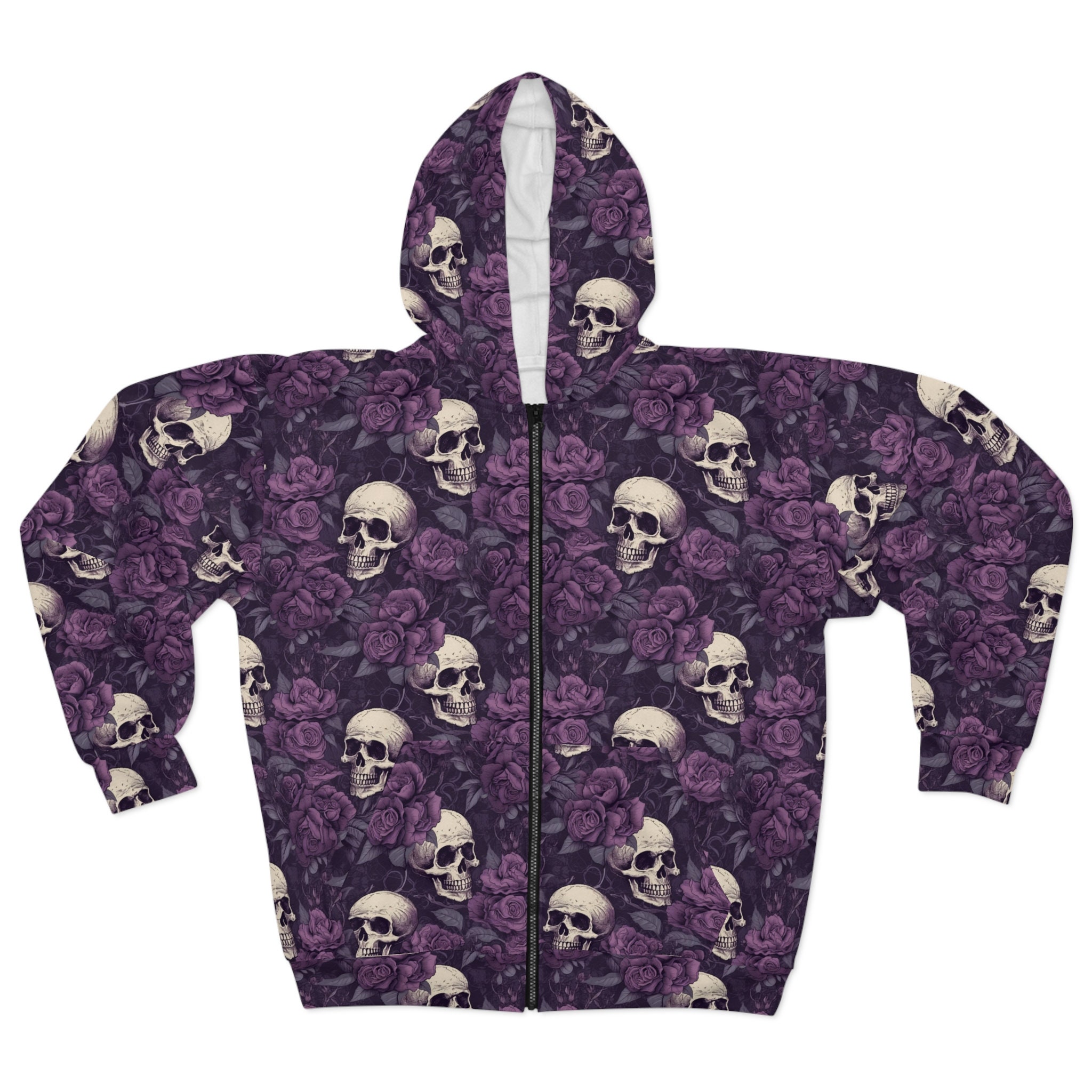 Skull Hoodie Skull Rose Hoodies Skulls and Roses Rock Music Heavy Metal  Gift Hoodie Unisex Hoodies for Men and Women 