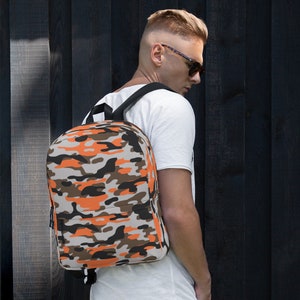Sac à Dos Orange Camo Taille Moyenne